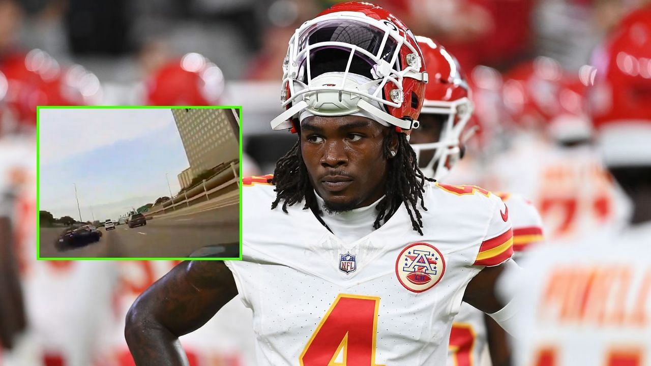 WATCH: Dashcam footage shown of Chiefs WR Rashee Rice allegedly involved in a car accident