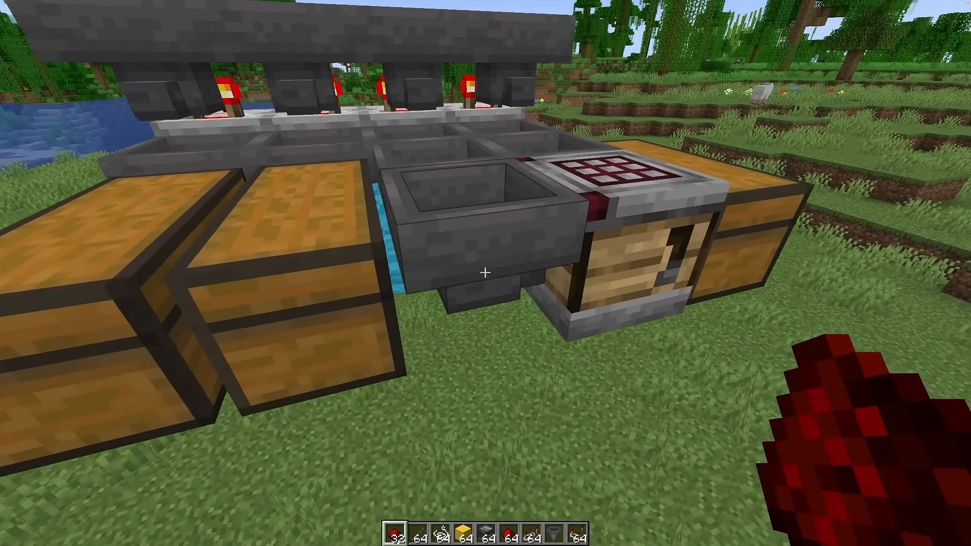 The crafter block brings auto-crafting to Minecraft 1.21. (Image via MumboJumbo/YouTube)
