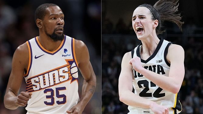 "Awwwww": Kevin Durant runs out of comebacks after fan roasts Warriors move with Caitlin Clark win