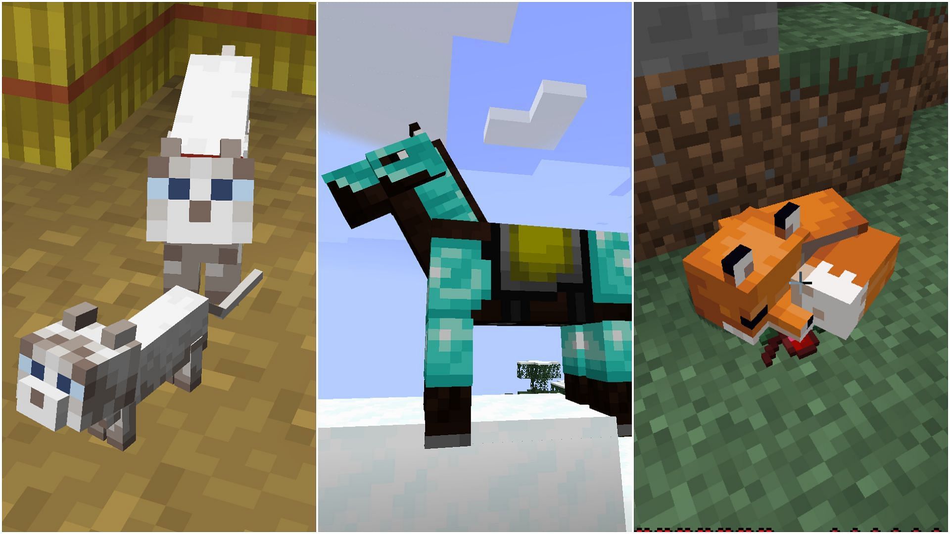 After wolves, the developers should add new features to other pet mobs as well (Image via Mojang Studios)