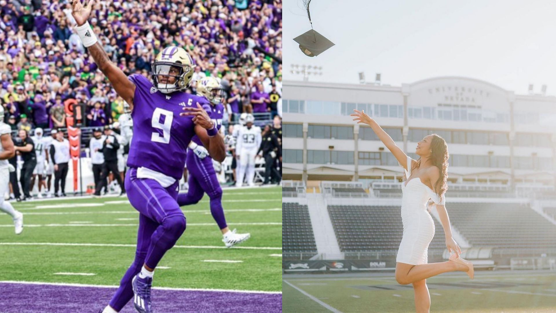 Former Huskies QB Michael Penix Jr. and GF Olivia Carter