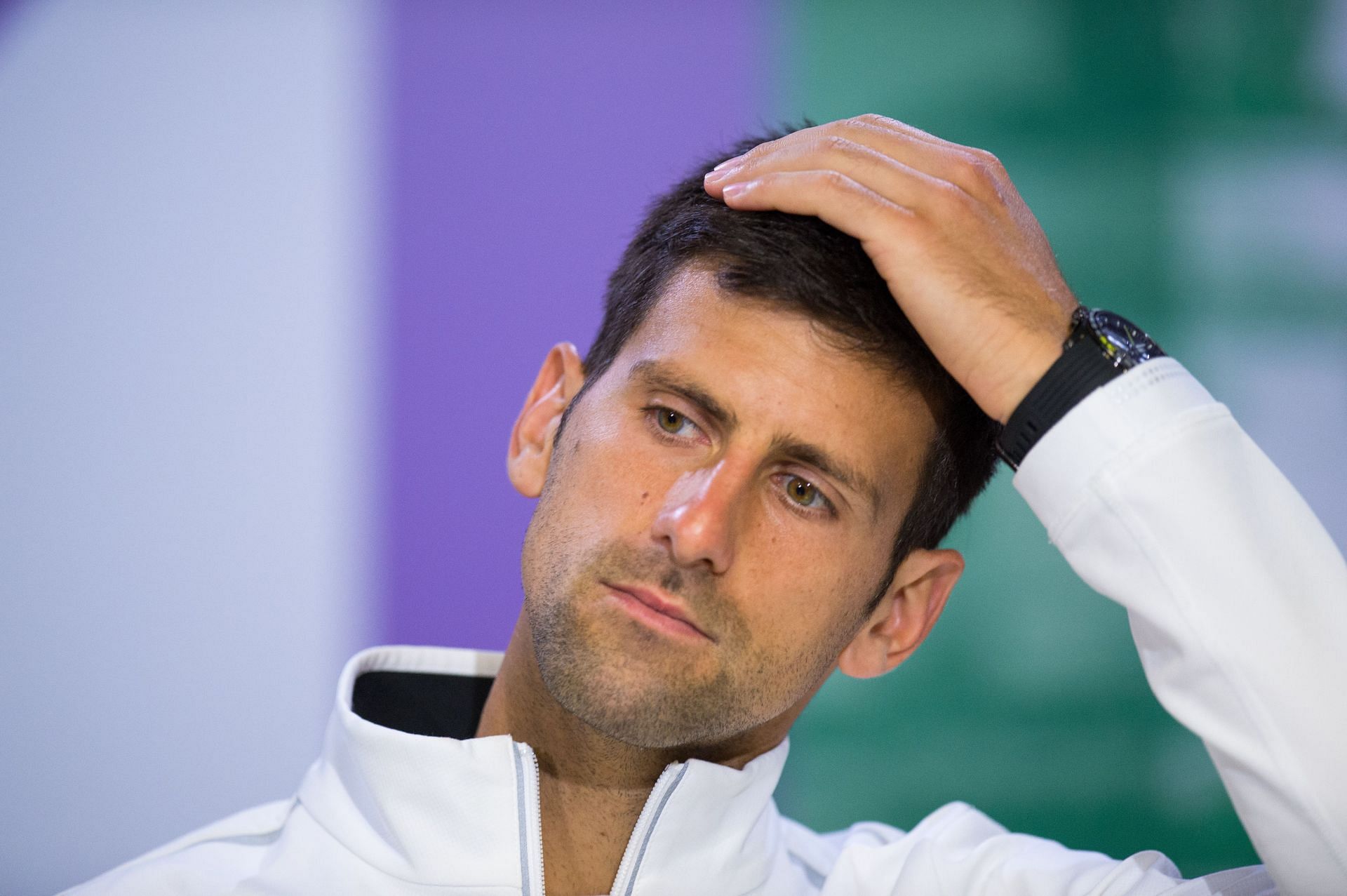 Novak Djokovic pictured at Wimbledon 2017