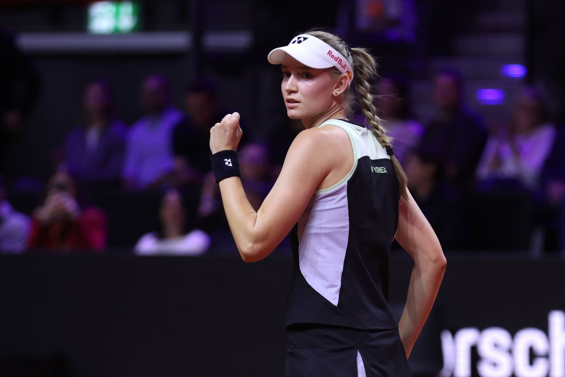 Elena Rybakina at the 2023 Porsche Tennis Grand Prix Stuttgart