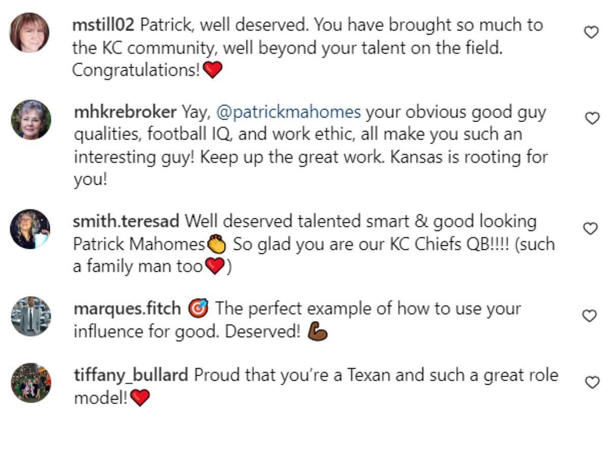 People are congratulating Patrick Mahomes (Image via @patrickmahomes/Instagram)