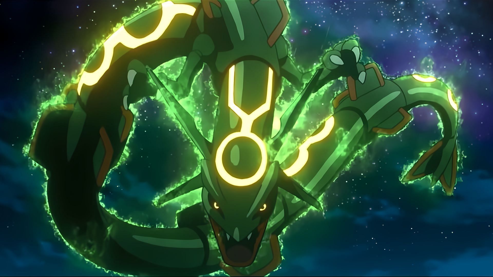 Rayquaza in the anime (Image via TPC)