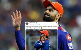 [Watch] Virat Kohli's funny reaction to fans' chants of 'Kohli ko bowling do!!' during RCB vs MI IPL 2024 clash