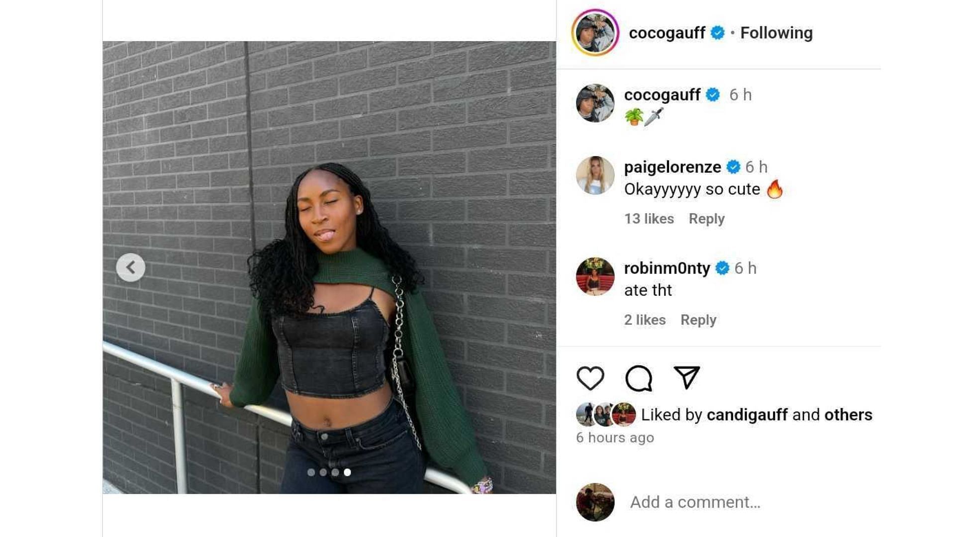 Source- Coco Gauff's Instagram Handle