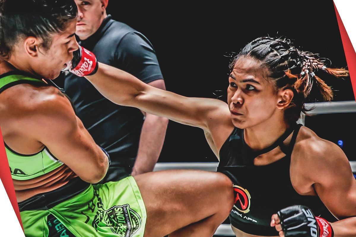 Denice Zamboanga fighting Julie Mezabarba (Image credit: ONE Championship)