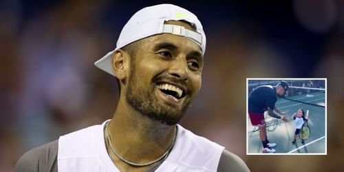 Nick Kyrgios hits the tennis court with his nephew, helps 1-year-old win rally
