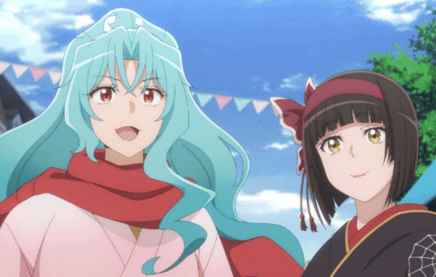 Mio and Tomoe as seen in Tsukimichi Moonlit Fantasy season 2 episode 13 (image via J.C. Staff)