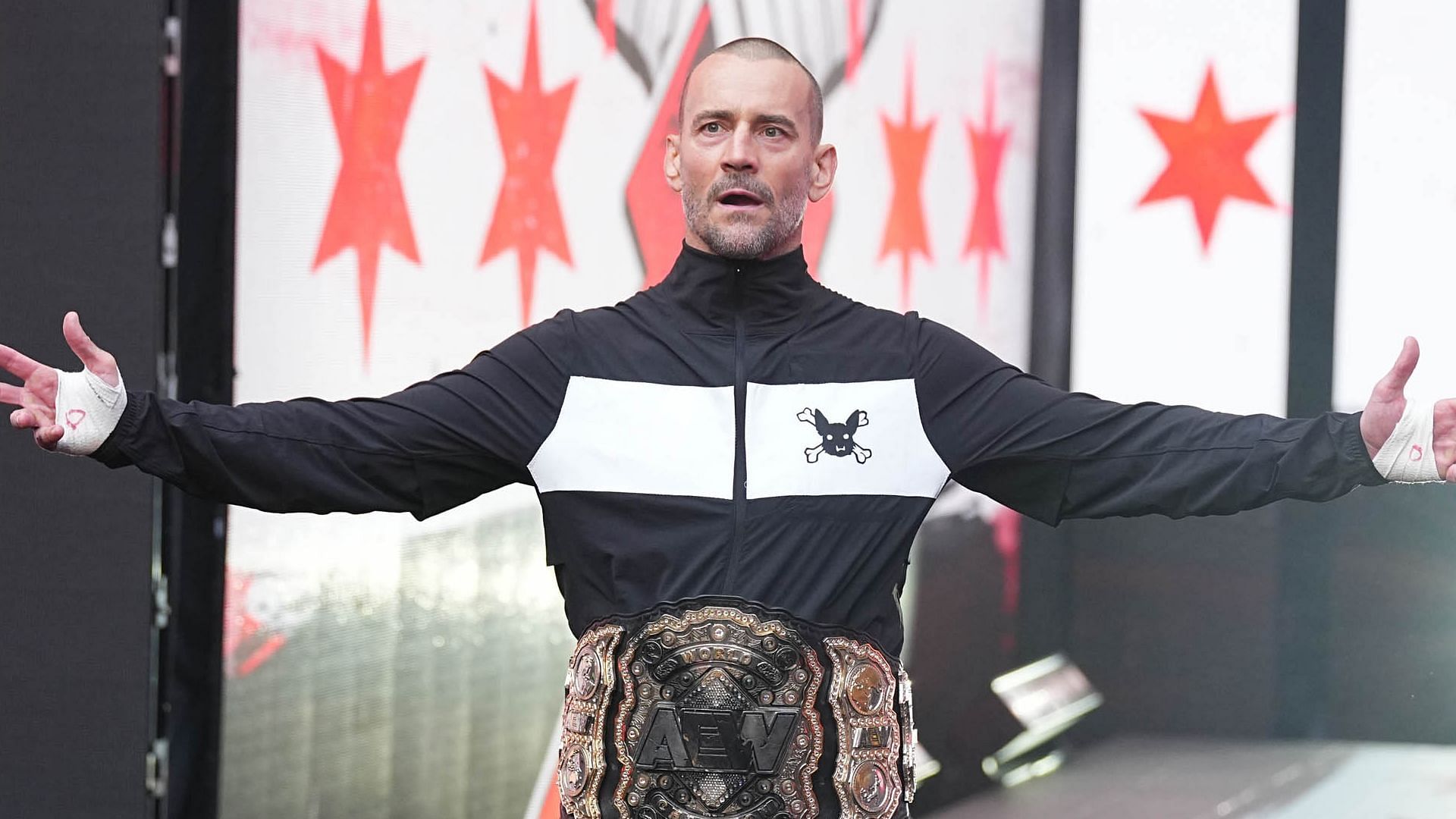 CM Punk makes his entrance at AEW All In 2023 (image credit: All Elite Wrestling)