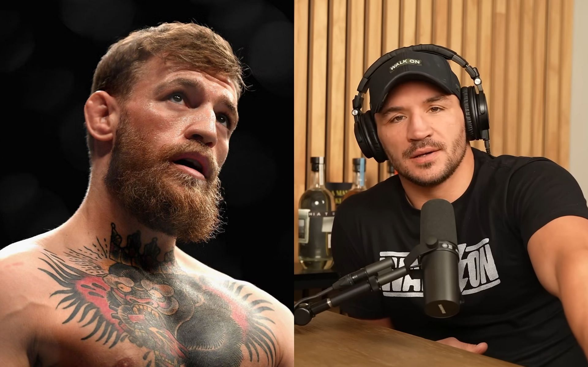 Michael Chandler (right) sheds light on his doubts about fighting Conor McGregor (left) [Images Courtesy: @GettyImages, @michaelchandler on YouTube]