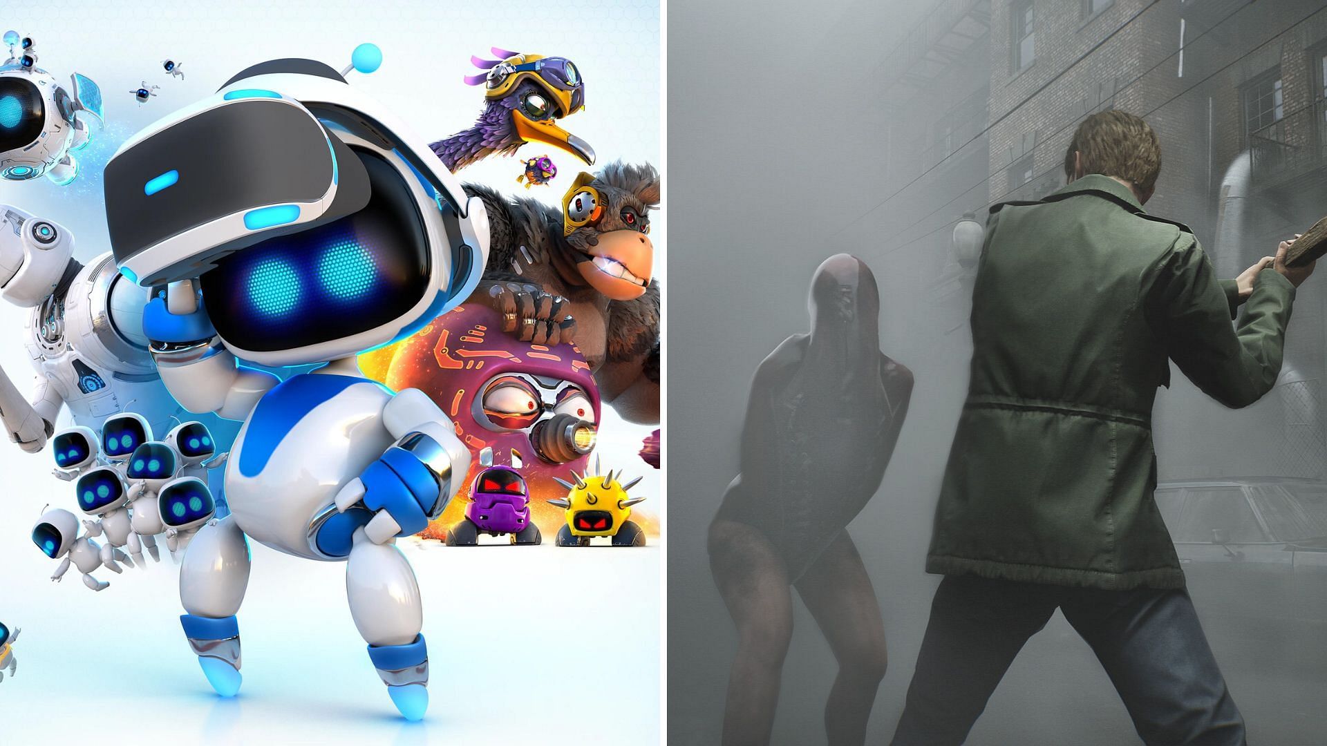 New leaks confirm the upcoming news for Astro Bot and Silent Hill (Image via Steam, PlayStation)