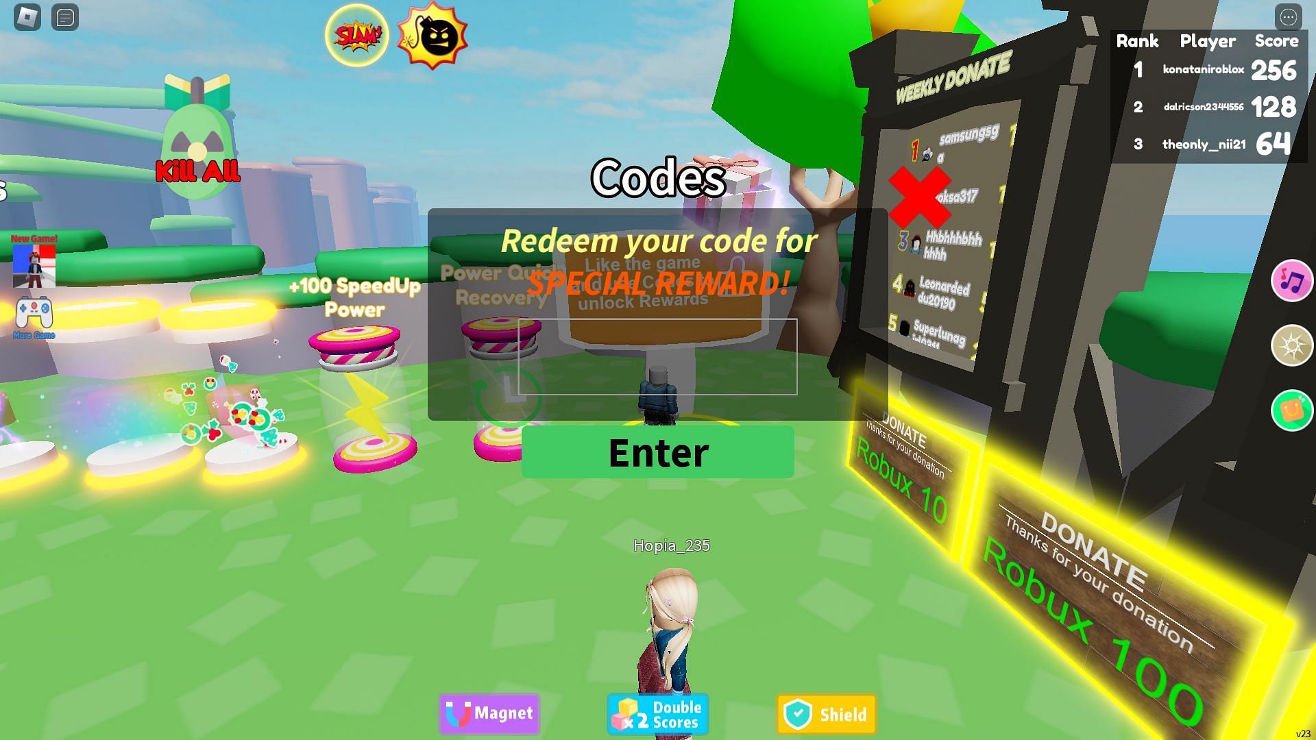 Active codes for Worm 2048 (Image via Roblox)