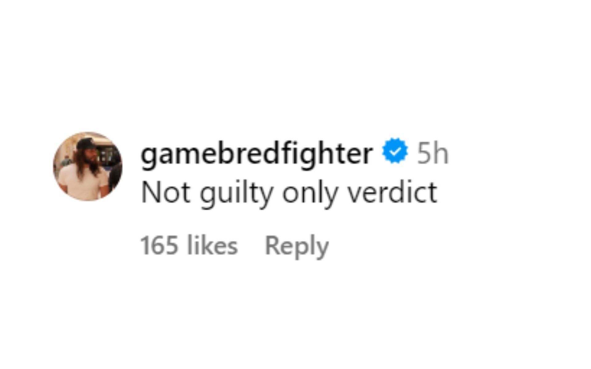 [Comment made in response to post about Cain Velasquez on Instagram]