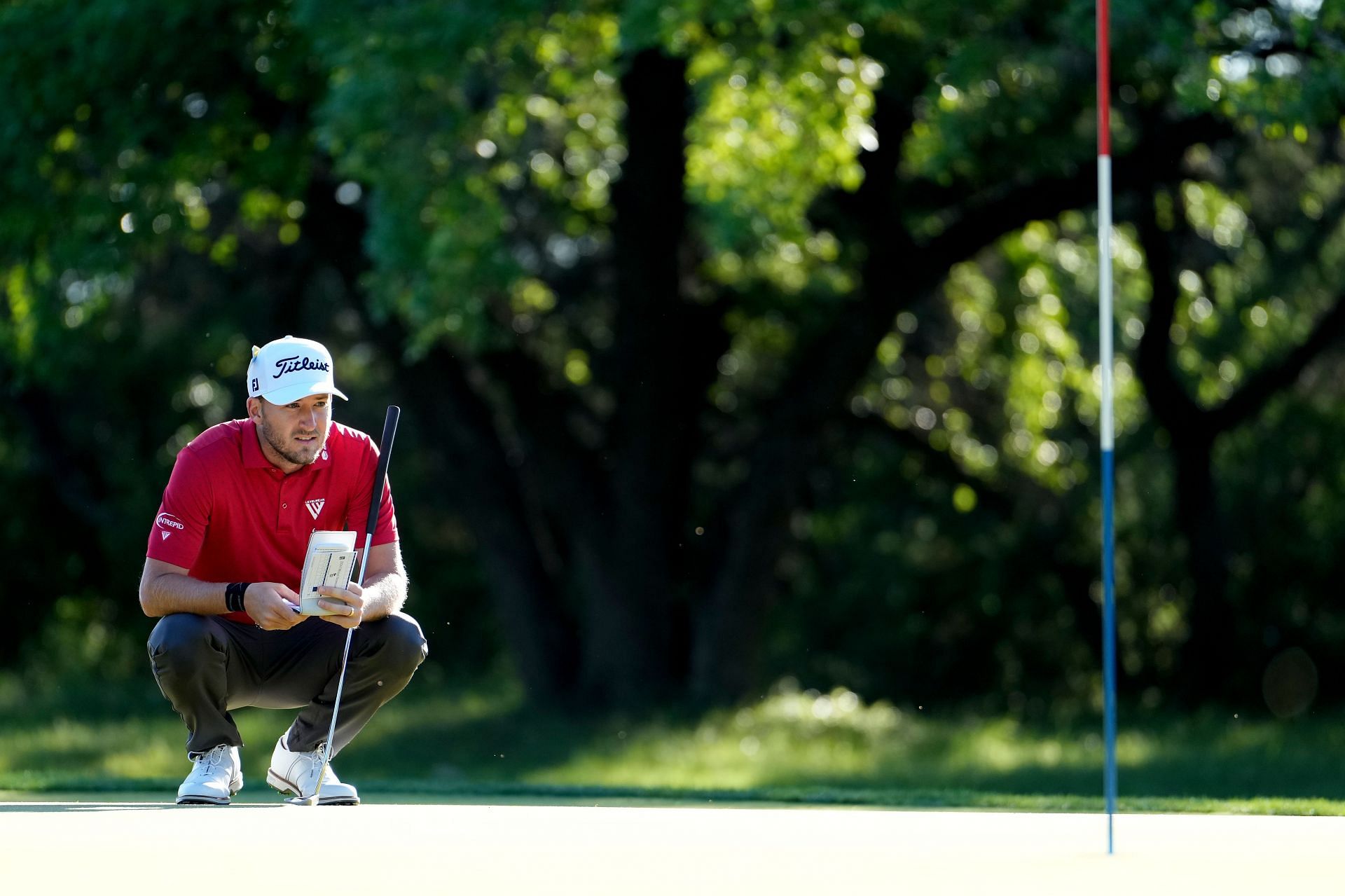 Lee Hodges during the Valero Texas Open, Round Two