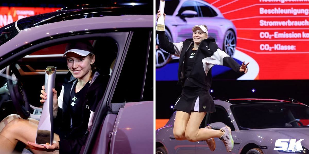 Elena Rybakina hinted at her coach taking charge of her newly-won Porsche car