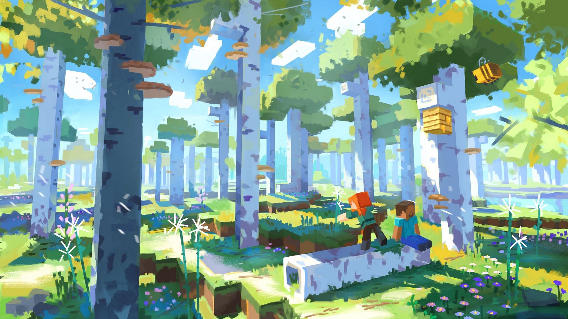 Concept art for birch forest (Image via Mojang Studios)