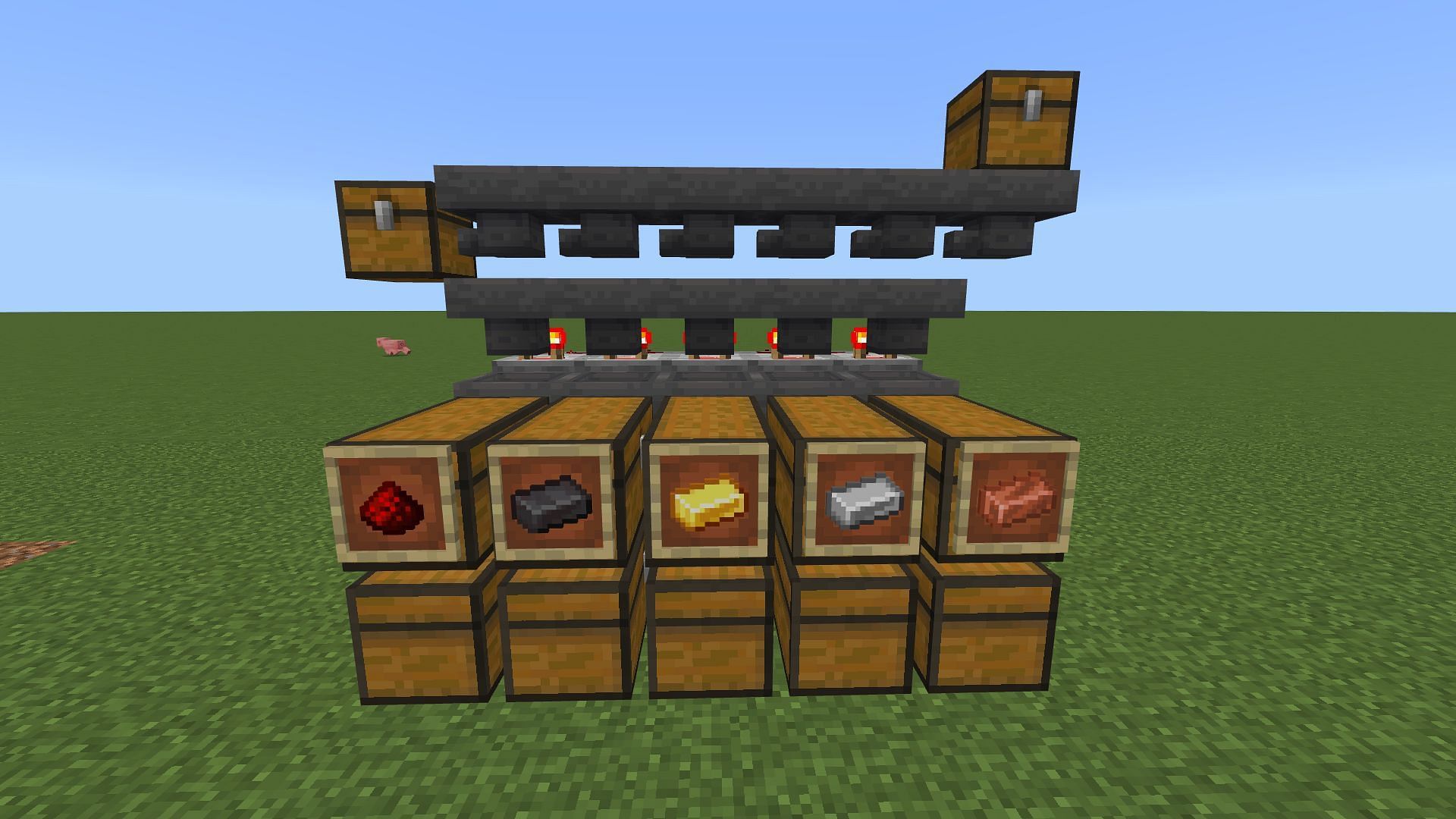 How to make an item sorter in Minecraft Bedrock