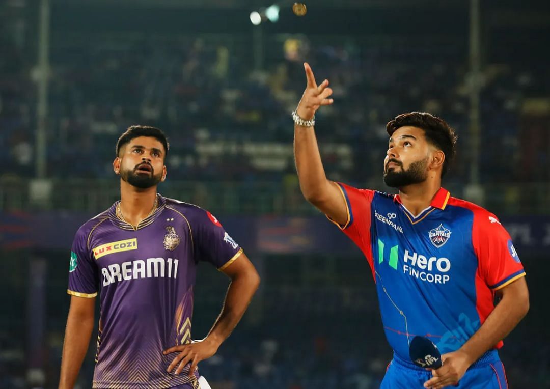 Rishabh Pant and Shreyas Iyer at the toss 