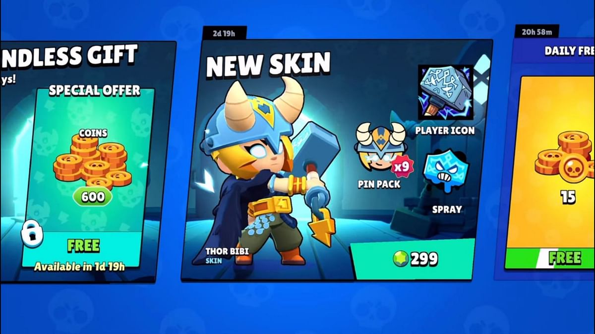 Brawl Stars Thor Bibi Skin Cost Design And More