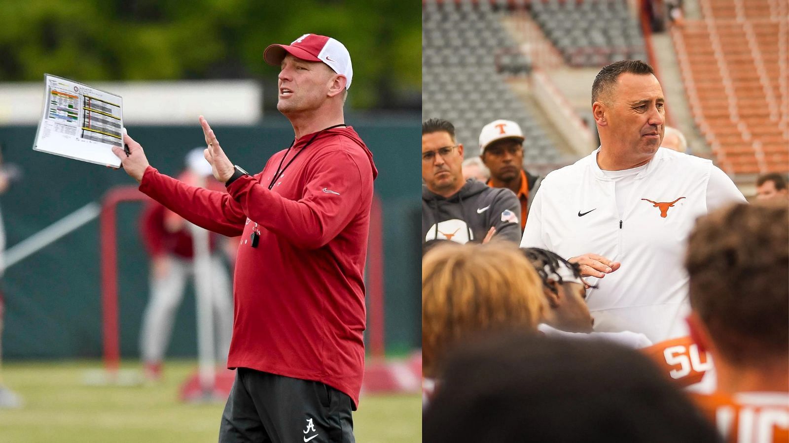 New Alabama coach Kalen DeBoer and the SEC entry of Texas and Steve Sarkisian are two major stories of the 2024 SEC football season.