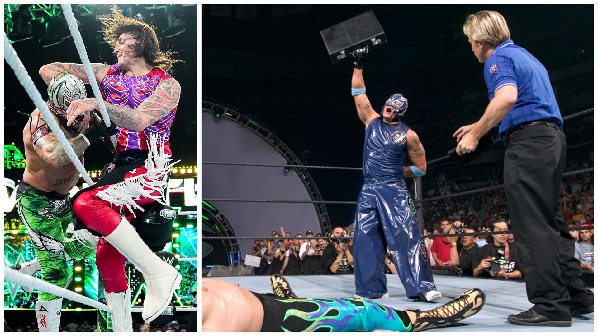 Rey Mysterio battles Dominik Mysterio at WWE WrestleMania XL, Rey defeats Eddie Guerrero at SummerSlam 2005