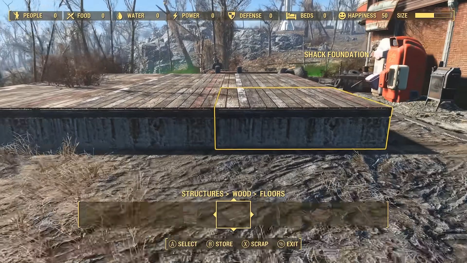 You can set up some solid defenses above on Red Rocket Truck Stop&#039;s roof. (Image via Bethesda || YouTube/VinylicPumaGaming)