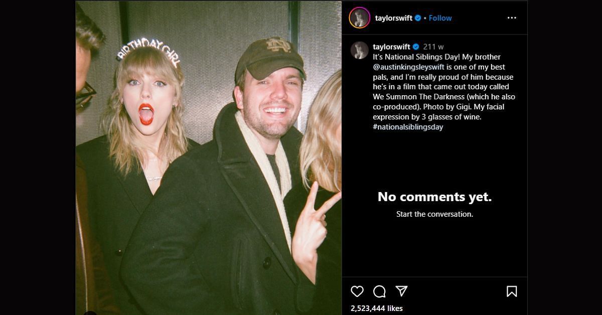 Taylor Swift and Austin Swift (via Instagram/@austinkingsleyswift)