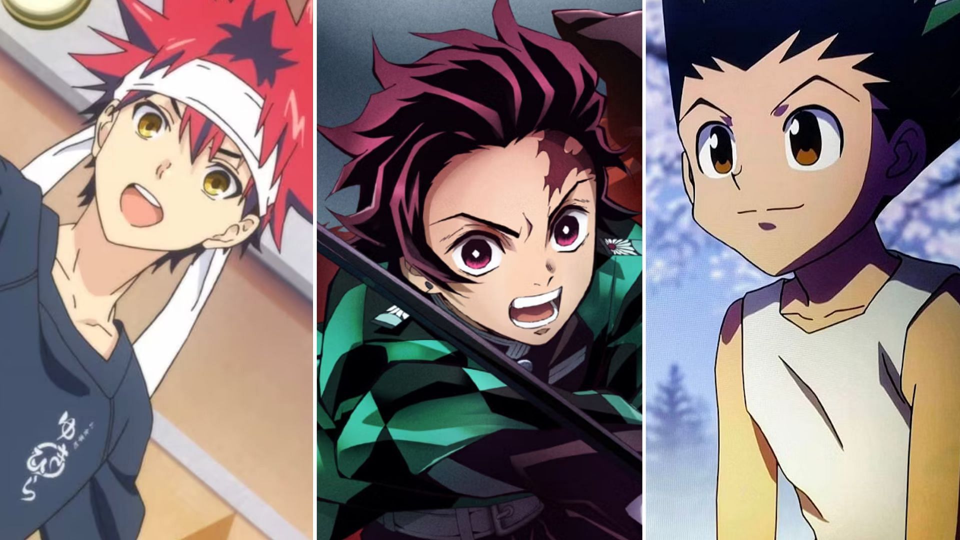 Food Wars!, Demon Slayer, Hunter x Hunter