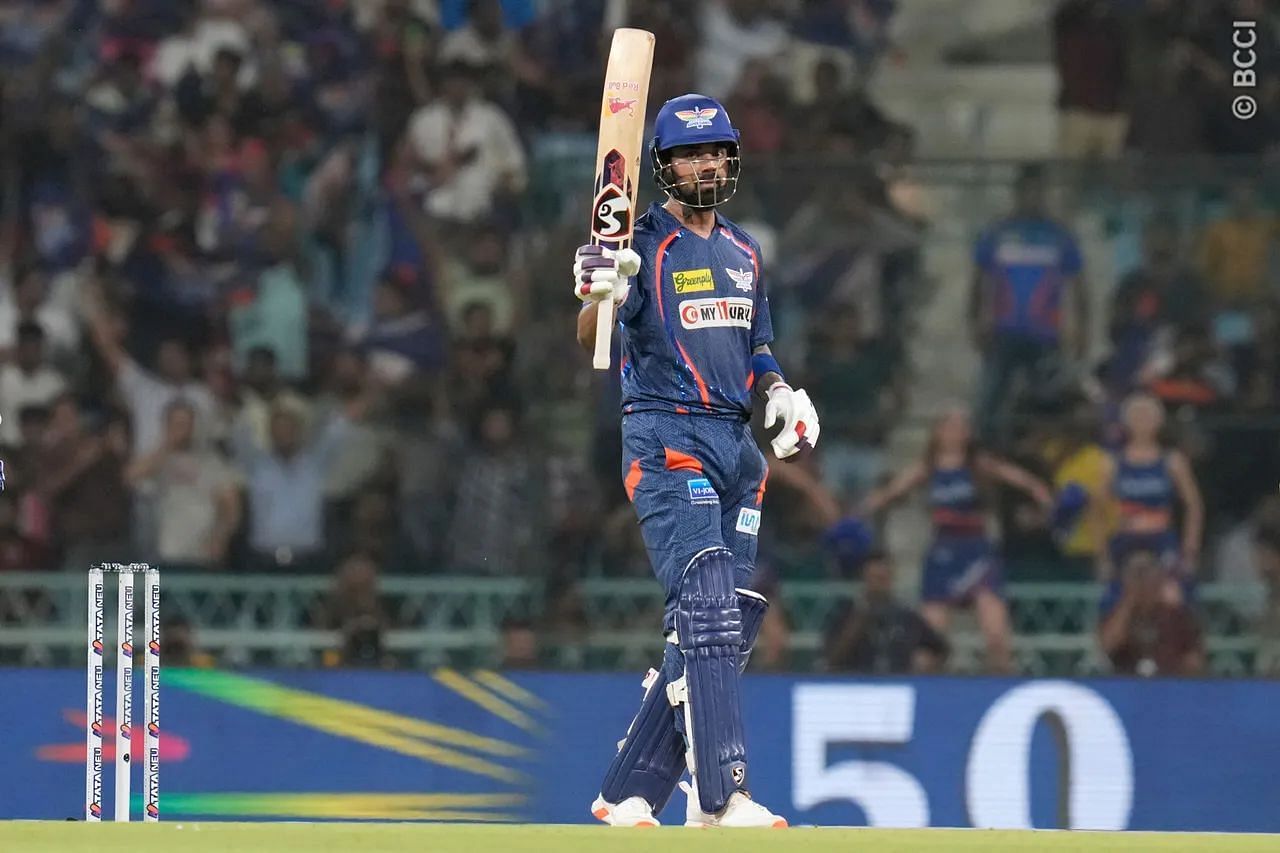 KL Rahul in action for LSG this season. [IPL]