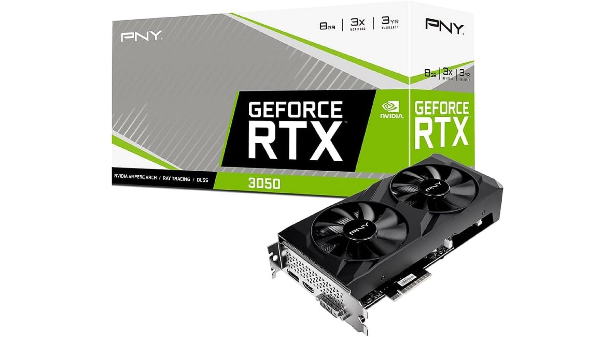 PNY GeForce RTX&trade; 3050 8GB Graphics Card (Image via PNY/Nvidia)