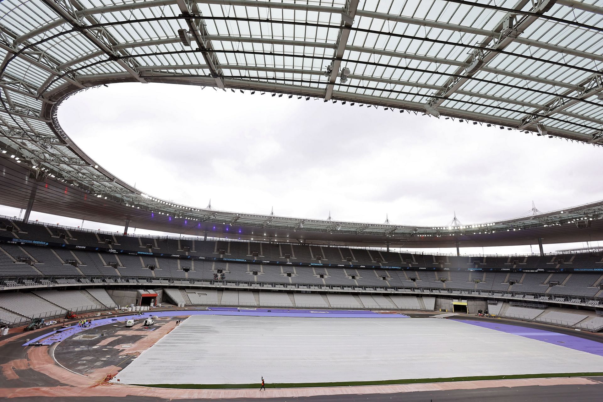 Visit Of Stade De France Ahead Of The Summer Olympics