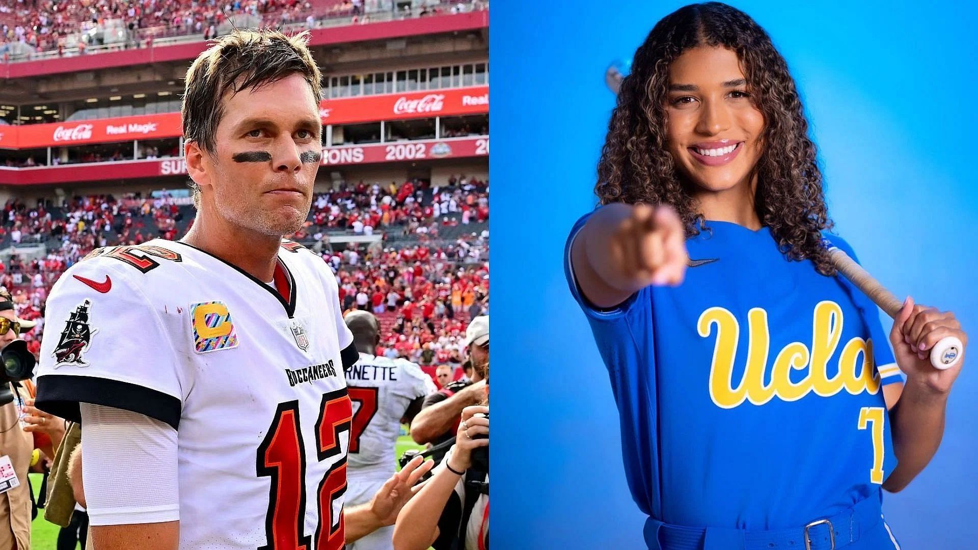 Former NFL quarterback Tom Brady and his niece, UCLA softball player Maya Brady