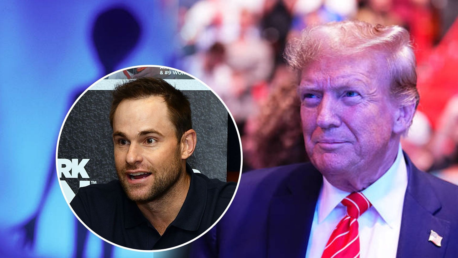 Donald Trump(right) and Andy Roddick(inset)