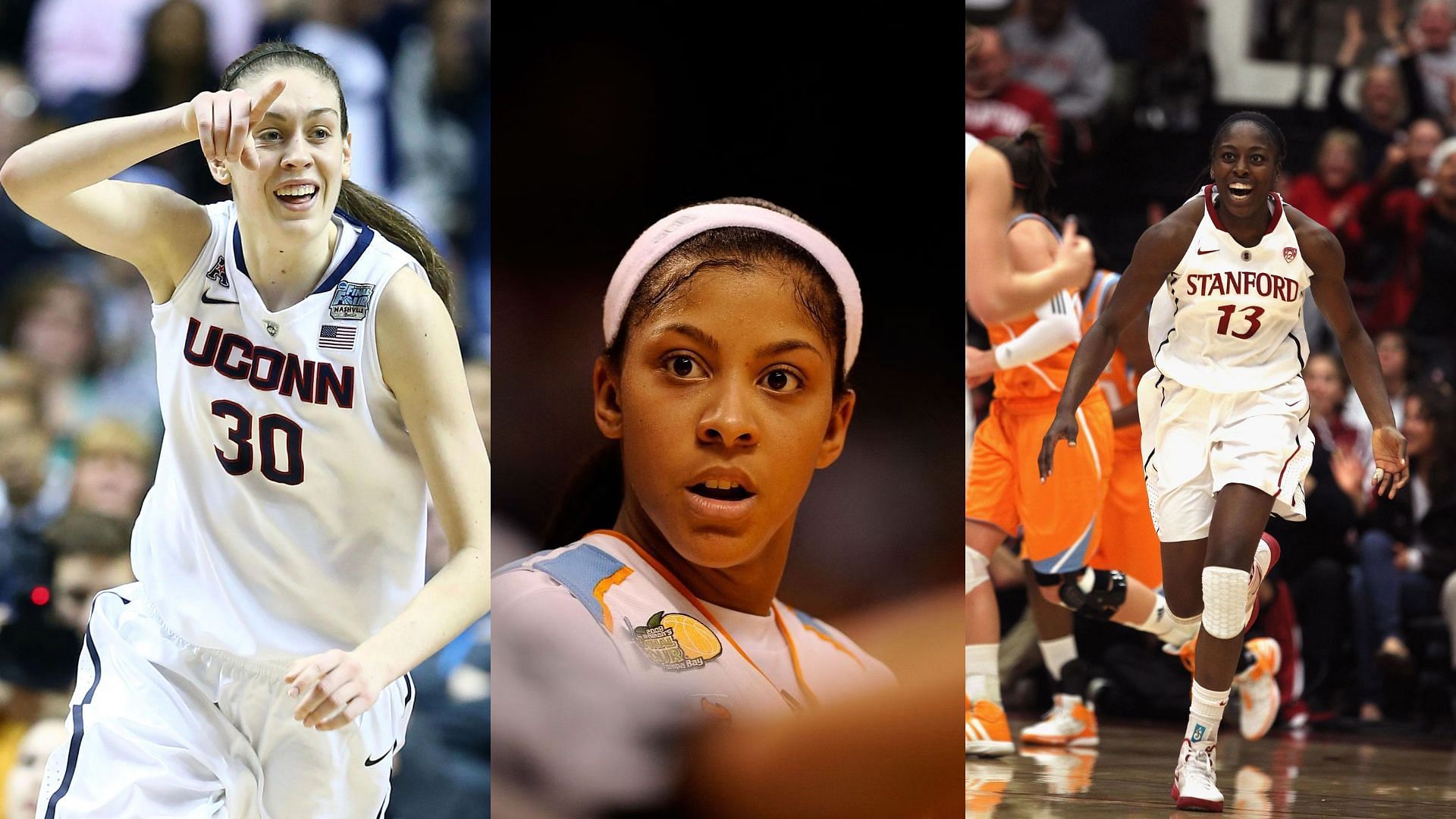 Breanna Stewart, Candace Parker, and Chiney Ogwumike are all former first round WNBA draft selections