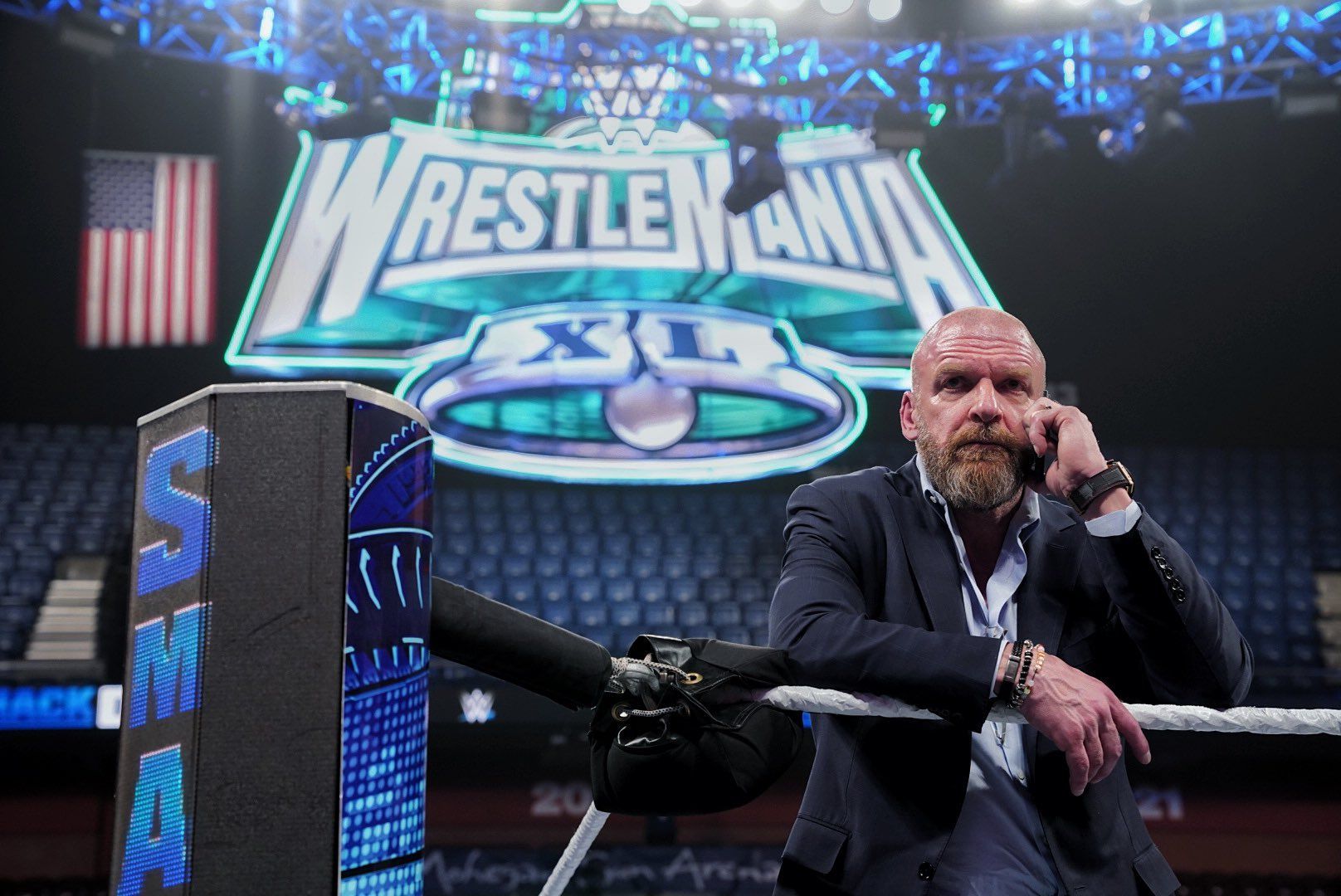 Triple H at WrestleMania XL before the show