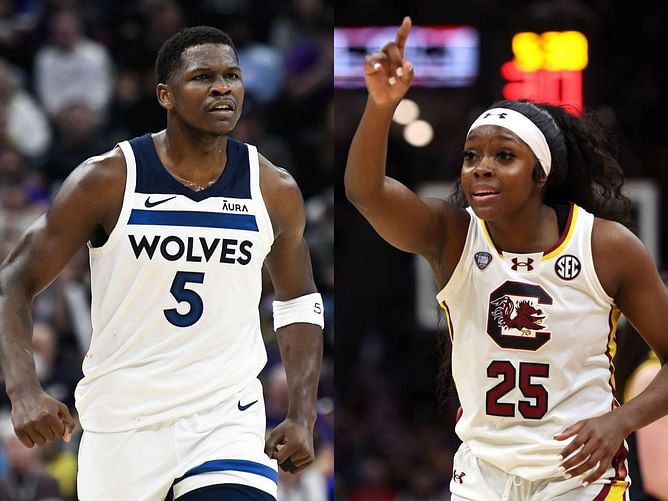 “Proud of my daughter” - Anthony Edwards has a unique message for South Carolina star Raven Johnson after thrilling national championship victory