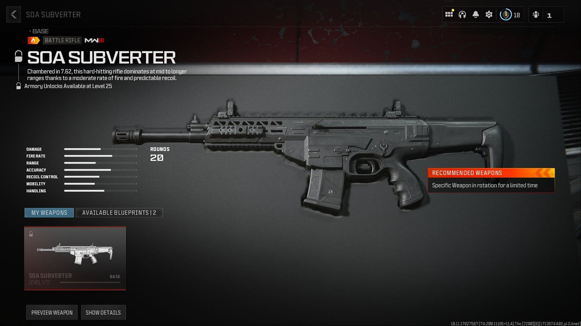 SOA Subverter battle rifle (Image via Activision)