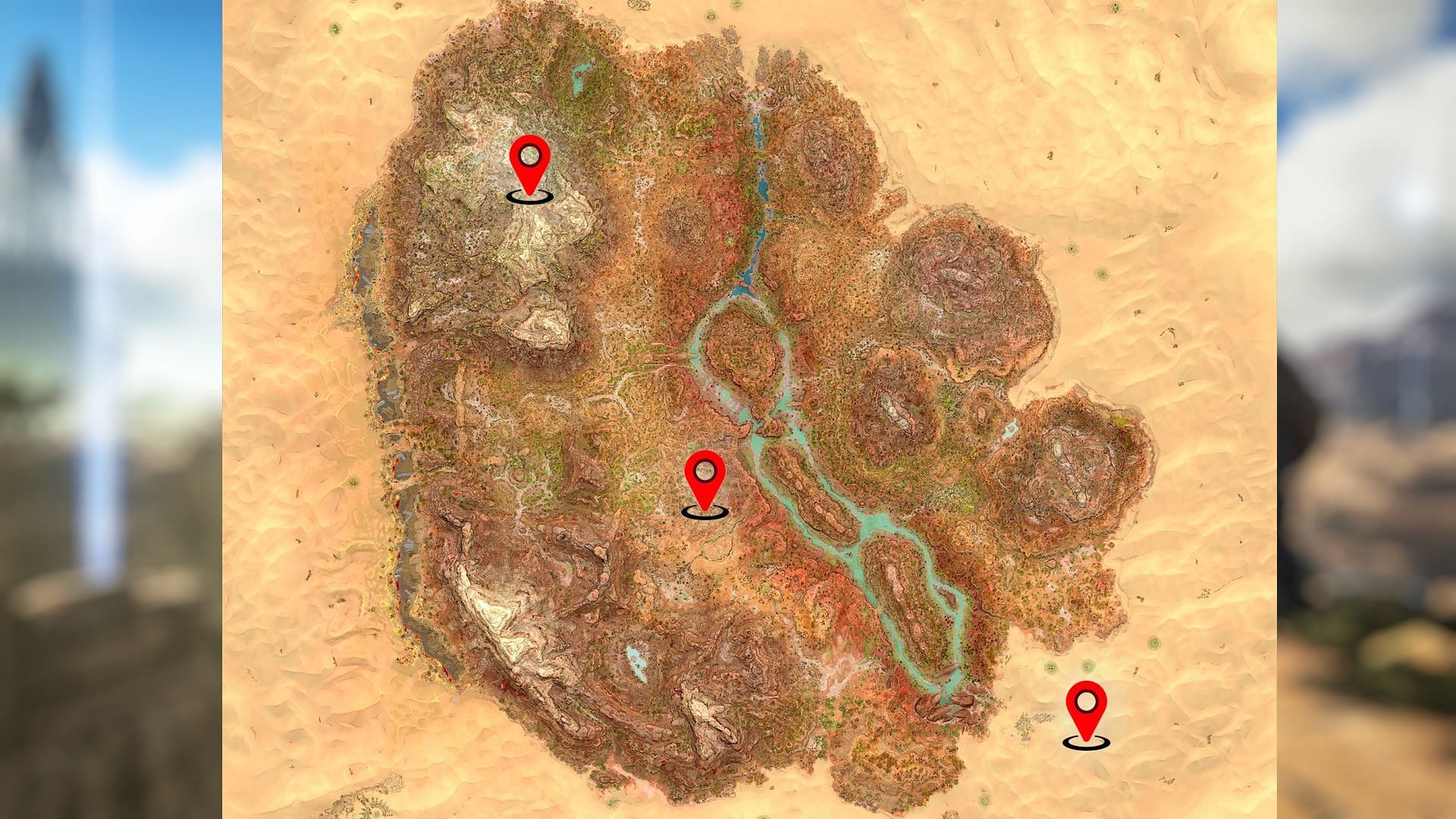 Polymer (Mantis) locations on Scorched Earth (Image via Studio Wildcard)