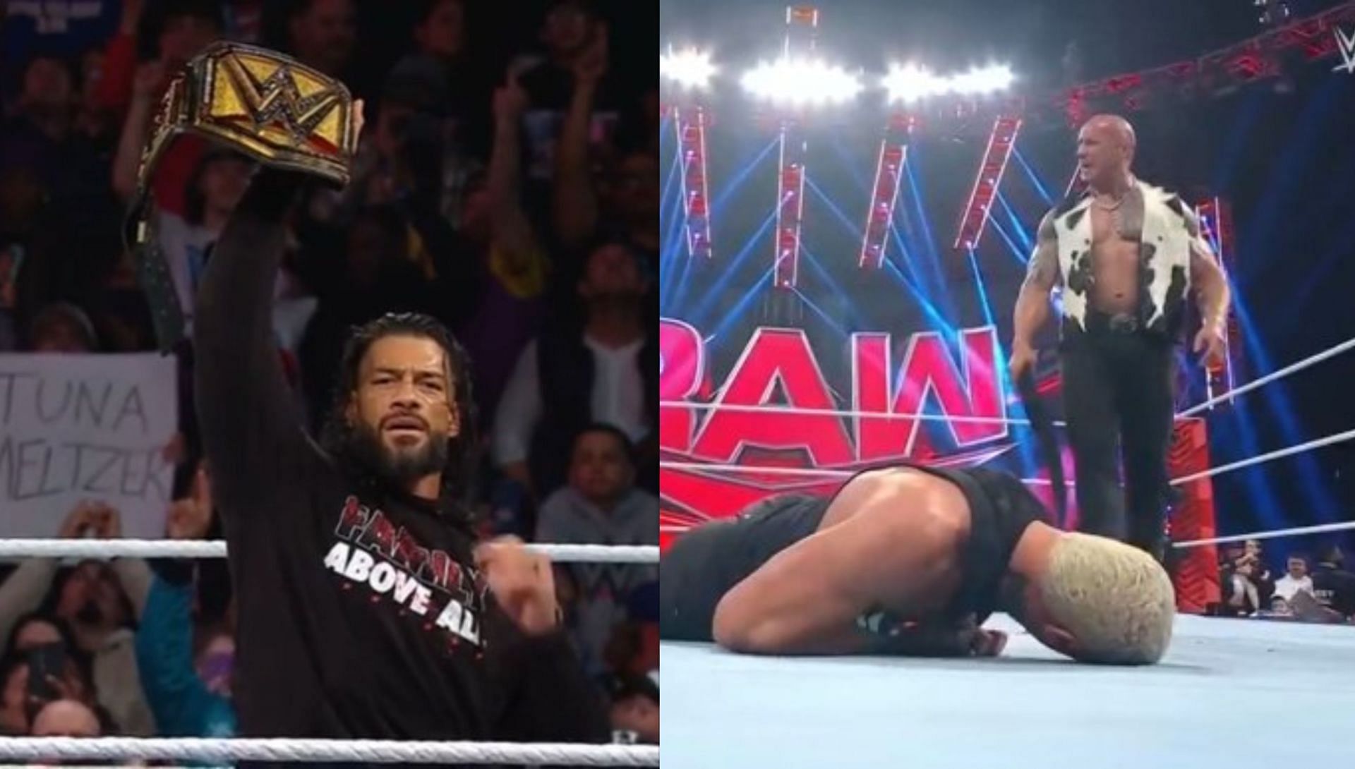 WWE Raw में रोमन रेंस और द रॉक ने मचाया बवाल