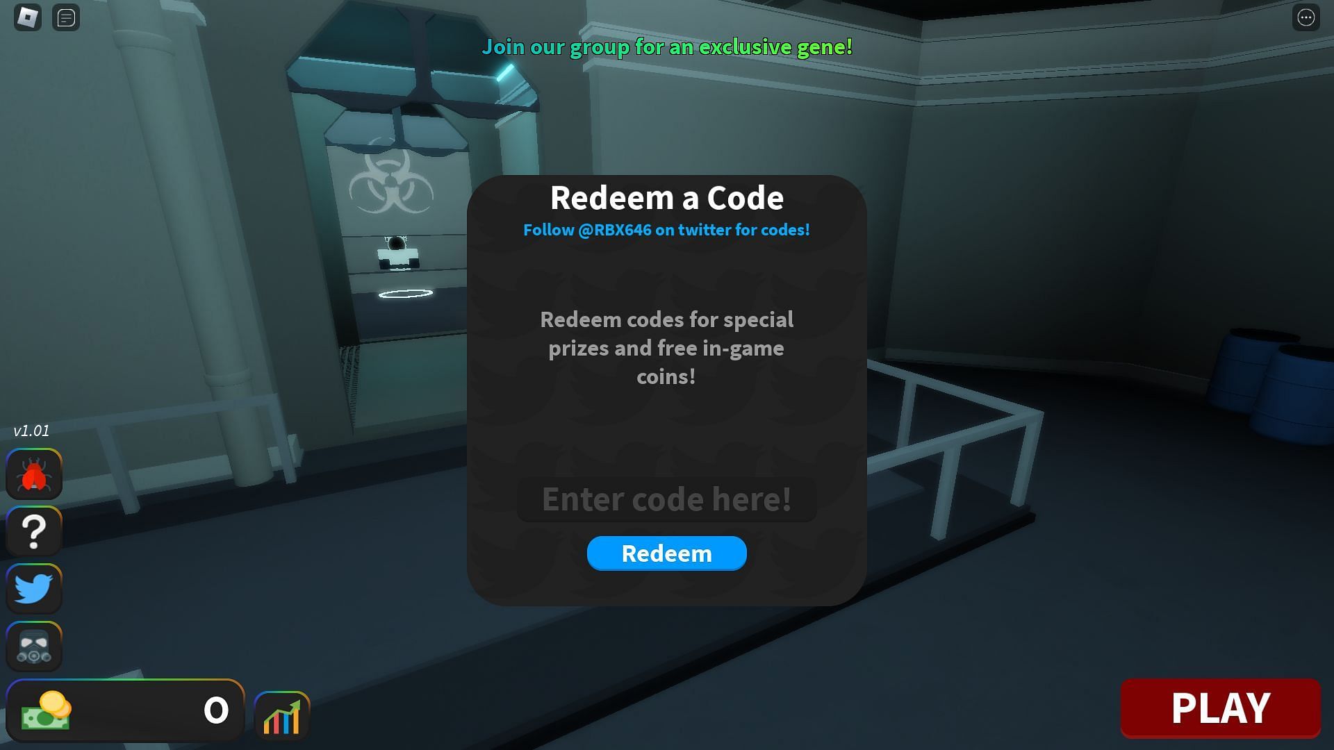 Active codes for Roblox Outbreak (Image via Roblox)