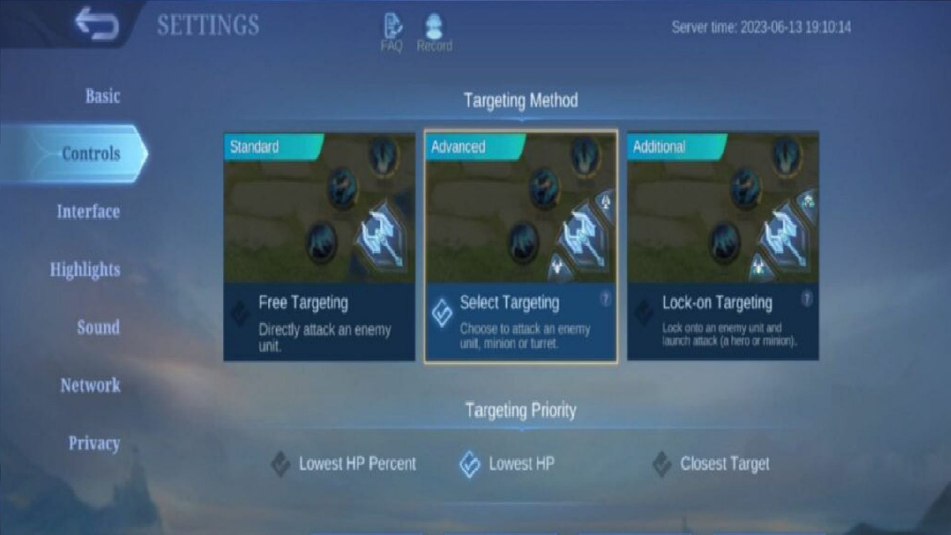 Control settings for the best Mobile Legends Bang Bang settings for beginners MLBB (Image via Moonton Games)