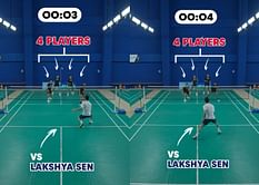 [Watch] Lakshya Sen trains hard ahead of Paris Olympics 2024 with four players on other side of the court