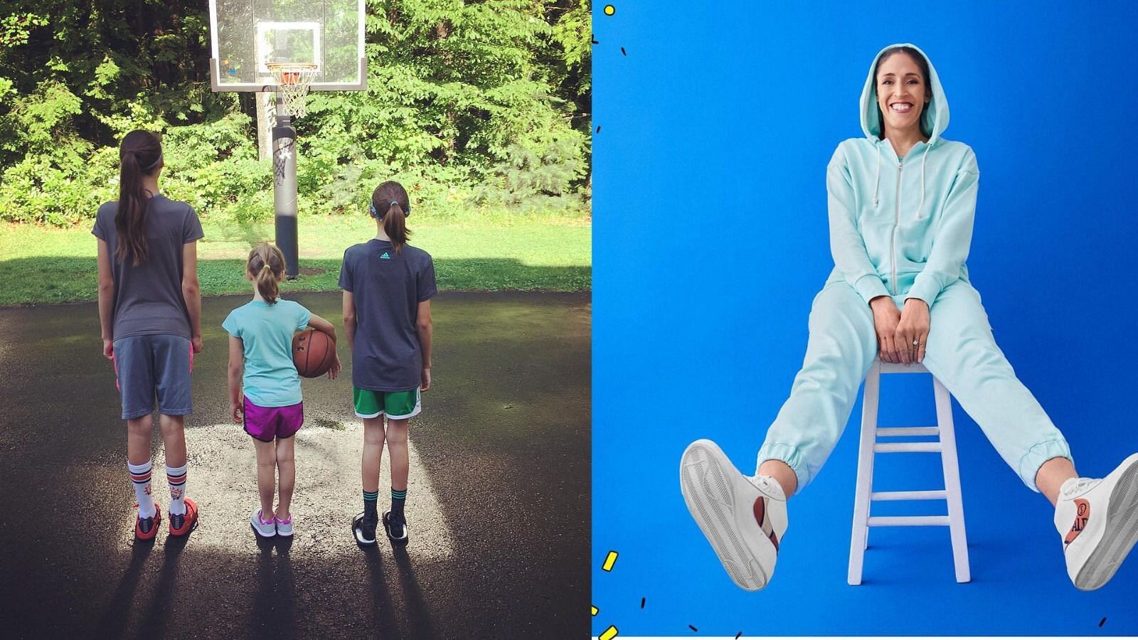 Rebecca Lobo with her daughters