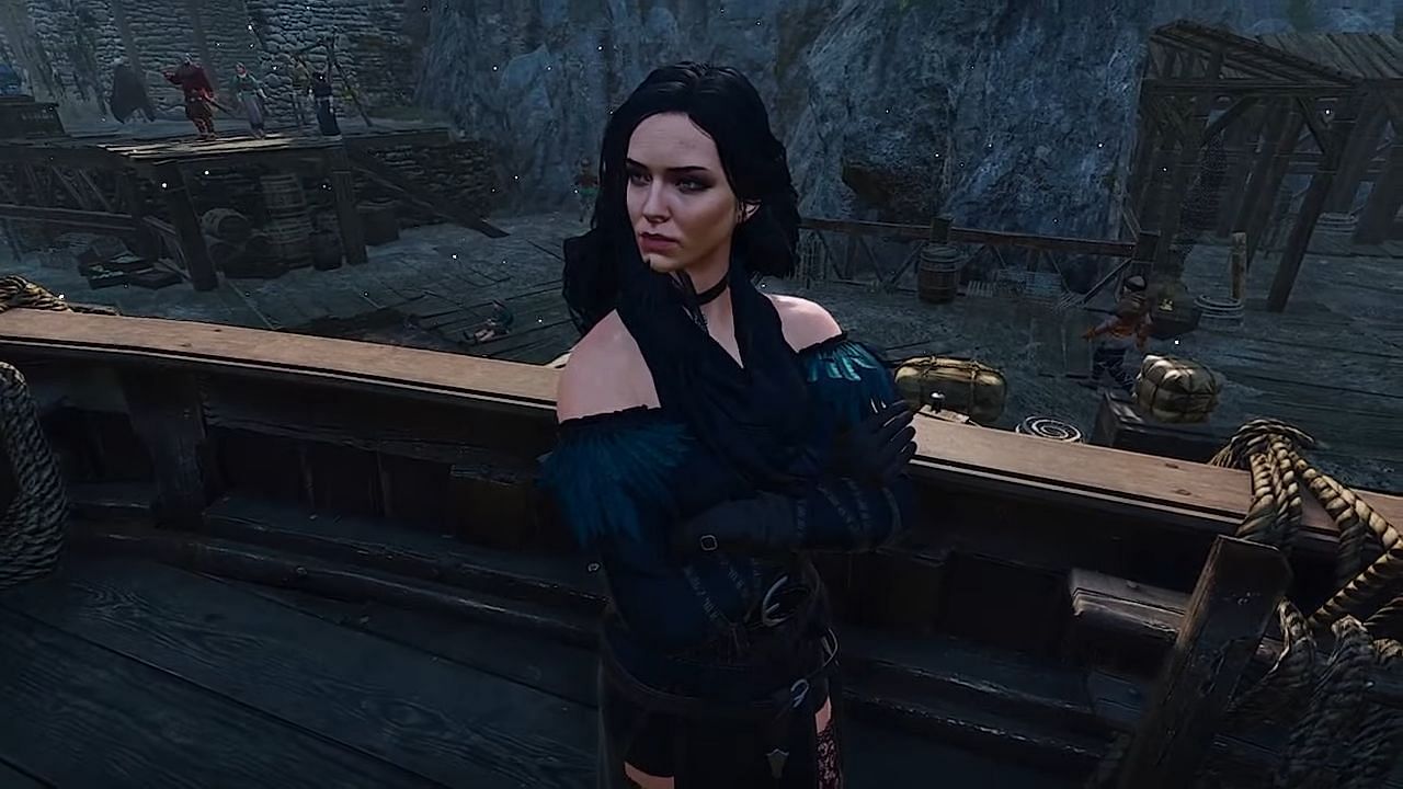 Yennefer&#039;s alternative look seems like something she&#039;d actually wear (Image via CD Projekt Red || YouTube/Running Sky)