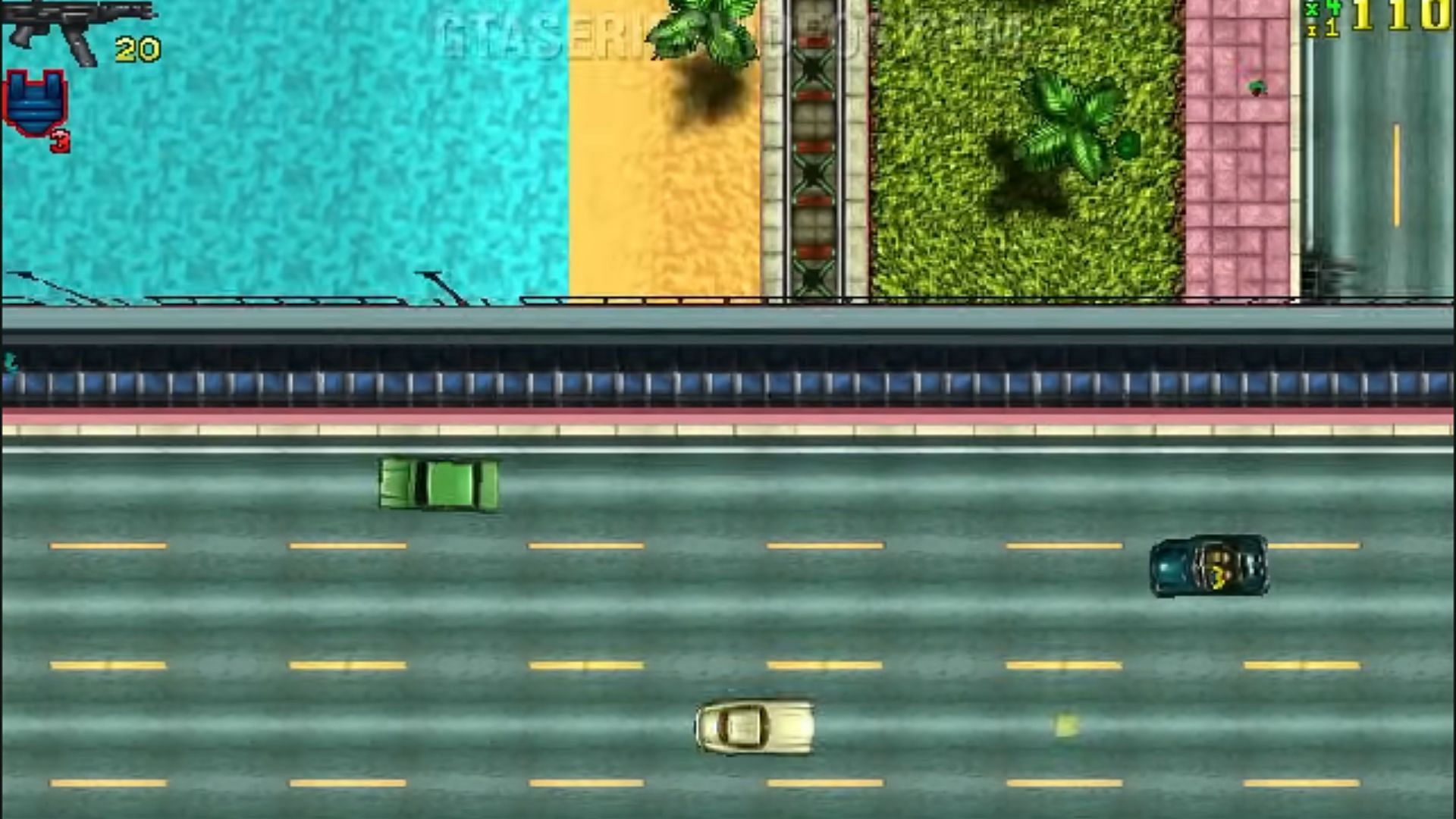 Vice City in GTA 1 (Image via YouTube/GTA Series Videos)