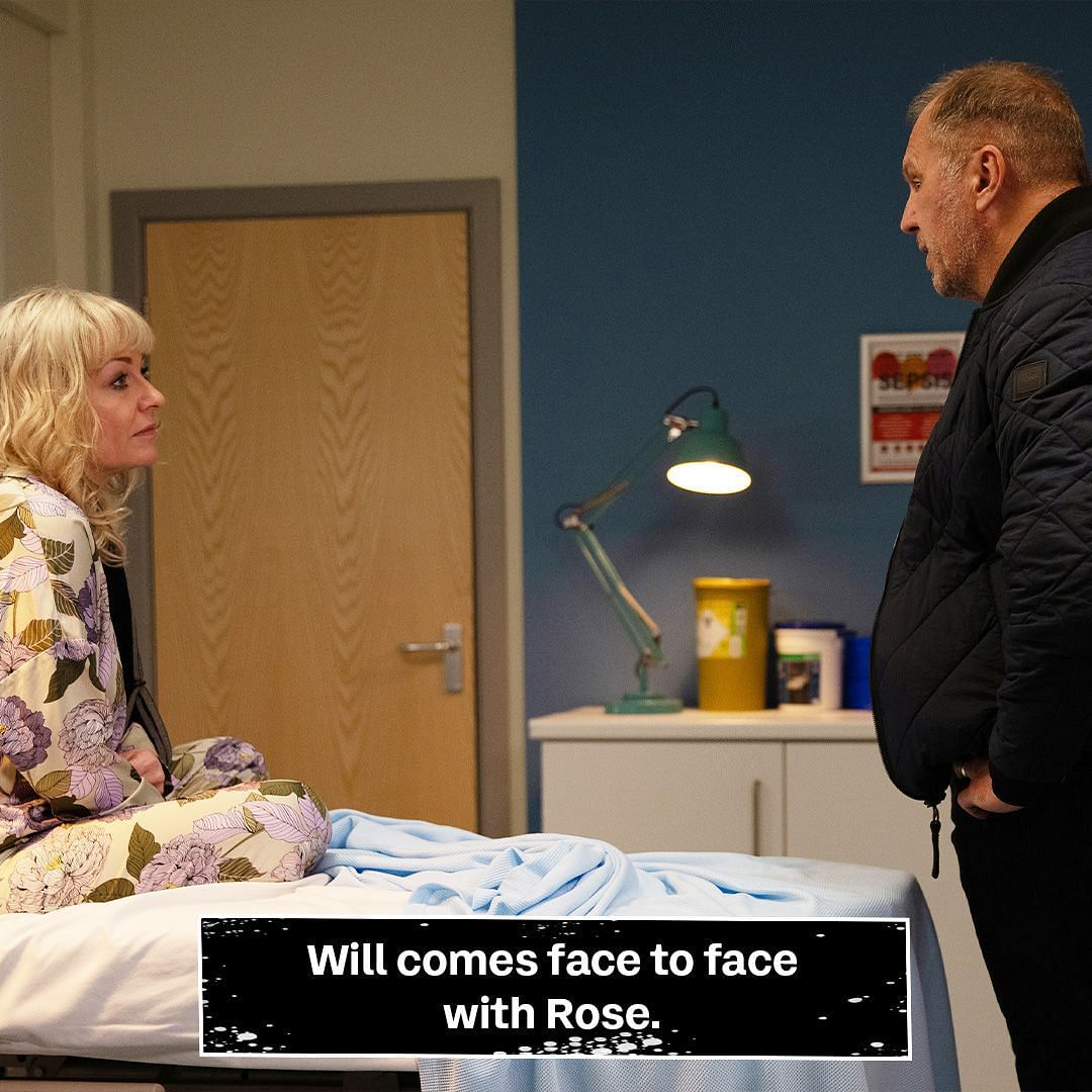 Will comes face to face with Rose on Emmerdale (Image via Facebook/Emmerdale)