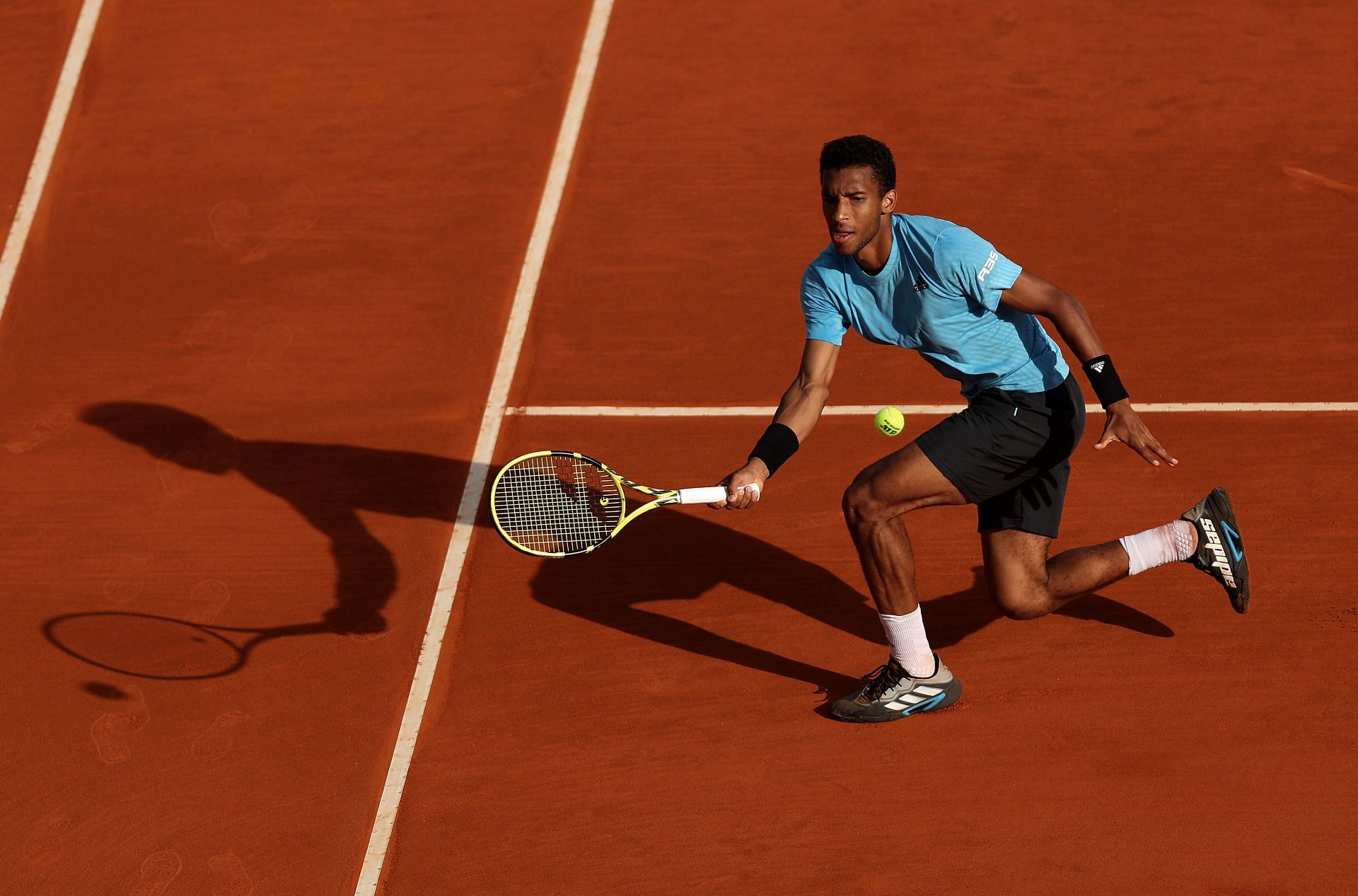 Auger Aliassime at the Monte-Carlo Masters.