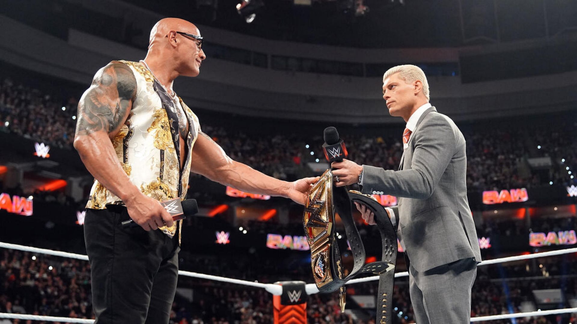 The Rock and Cody Rhodes teased a future match against one another